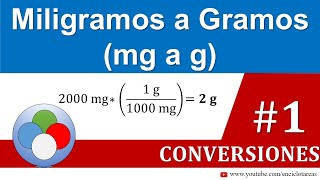 Miligramos a gramos mg a g [upl. by Durkin]