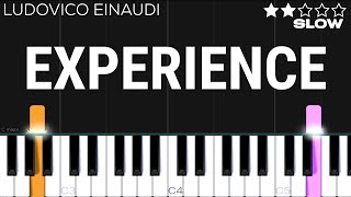 Ludovico Einaudi  Experience  SLOW EASY Piano Tutorial [upl. by Arym]