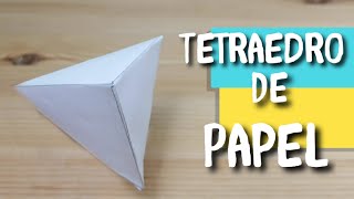 COMO HACER UN TETRAEDRO DE PAPEL [upl. by Bock]