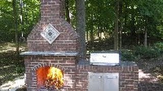 How to Build a Brick Fireplace  DIY  Part 1 of 5 [upl. by Suirauqed659]