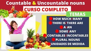 Countable and Uncountable Nouns  Sustantivos Contables e Incontables en Inglés  CURSO COMPLETO [upl. by Stanton]