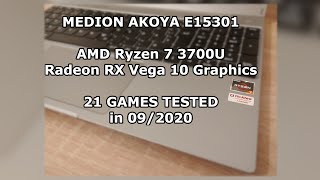 AMD Ryzen 7 3700U  Radeon RX Vega 10 Graphics  21 GAMES TESTED in 092020 8GB RAM [upl. by Ahseetal]