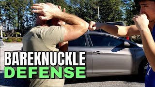 Bare Knuckle Boxing Defense  Self Defense Head Movement  Stop Flinching [upl. by Aenej]