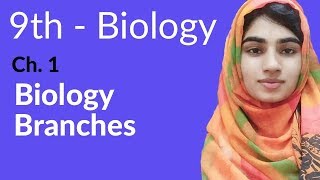 9th Class Biology Ch 1  Branches of Biology  Matric Part 1 Biology [upl. by Munson494]