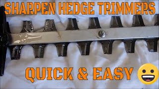 How To Sharpen and Clean Hedge Trimmer Blades The Easy Way [upl. by Philander]