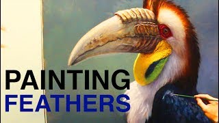 How to Paint Feathers  Painting Techniques for BIRDS [upl. by Faydra]