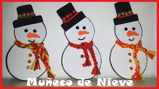 Cómo hacer un Muñeco de Nieve  Foam Snowman DIY Christmas Ornament Simple y Creativo [upl. by Alexandre]