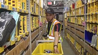 Inside look at an Amazon fulfillment center [upl. by Hildie]