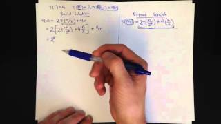 Solved Recurrence  Iterative Substitution Plugandchug Method [upl. by Eckmann]