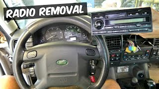 LAND ROVER DISCOVERY RADIO REMOVAL REPLACEMENT [upl. by Nylrebmik659]