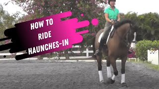 How To Do Travers or HaunchesIn Correctly In Dressage amp How To Correct Your Mistakes [upl. by Kinsler]