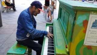 Homeless guy Plays Bohemian Rhapsody on the streets of Denver [upl. by Gulgee576]