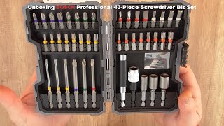 Unboxing BOSCH Professional 43 Piece Screwdriver Bit Set  Bob The Tool Man [upl. by Ramled]