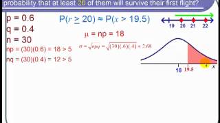 The Normal Approximation to the Binomial Distribution [upl. by Htebyram19]