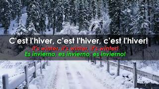 Cest lhiver  Pierre Lalonde  French song with subtitles [upl. by Arrotal]