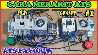 Cara Merakit Panel ATS Automatis Transfer Switch PLN ke Genset Dengan Kontaktor [upl. by Eiramana]