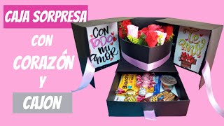 Gift Box  Caja sorpresa con cajon y corazon  DIY [upl. by Vikki]