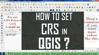 Set CRS coordinate reference system in QGIS [upl. by Scholem265]