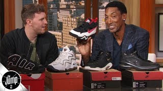 Scottie Pippen shows off his best kicks from his NBA career  The Jump [upl. by Yeliah]