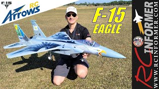 HOBBYZONE  ARROWS F15 Twin 64mm EDF Jet SETUP REVIEW amp MAIDEN By RCINFORMER [upl. by Mitchiner96]