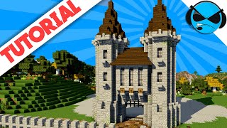 How To Build A Castle Minecraft Tutorial  Medieval Castle Part 1 [upl. by Sharpe269]