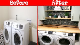 DIY Laundry Room Makeover From Start to Finish [upl. by Nocaj805]