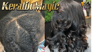 Keratin Treatment on 4 Type hair [upl. by Reppiks328]