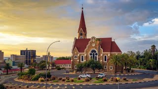 WINDHOEK NAMIBIA  HD AERIAL VIEW [upl. by Alda]