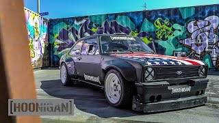 HOONIGAN DT 145 Ken Blocks 9000rpm Escort MK2 Gymkhana Car [upl. by Ekralc]