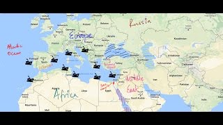 Countries and Trade Routes near Mediterranean Sea [upl. by Oby9]