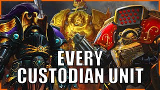 Every Single Custodes Unit Type EXPLAINED By An Australian  Warhammer 40k Lore [upl. by Sirromed]