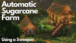 AUTOMATIC SUGARCANE FARM  Minecraft Tutorial  Java 121 [upl. by Profant]