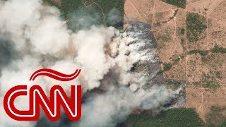 Incendios en la Amazonas imágenes satelitales muestran la gravedad del desastre [upl. by Aiek64]