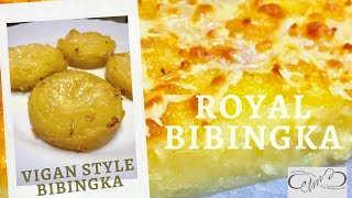 ROYAL BIBINGKA  VIGAN STYLE BIBINGKA  WITHOUT OVEN GLUTINOUS RICE FLOUR  NEGOSYO RECIPE [upl. by Ynabe]