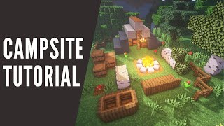 Minecraft How to Make a Bonfire and Campsite [upl. by Yzzik]