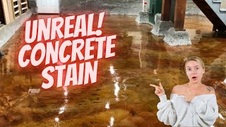 DeltaDye® Concrete Stain Garage Floor [upl. by Alohs537]