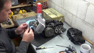 DFHS Tomos Restoration Ep 5  A35 Engine Rebuild 70cc Kit Install [upl. by Akemrehs]