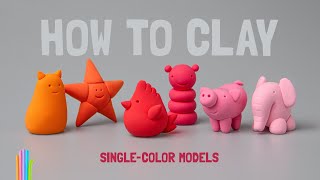 MANY IDEAS ALL IN ONE COLOR  HOW TO CLAY SINGLE COLOR MODELS [upl. by Corie]