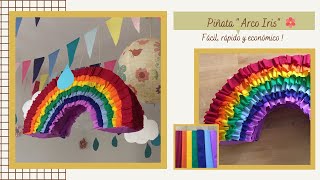 Piñata Arco iris  DIY Regenbogen Piñata [upl. by Sillsby]