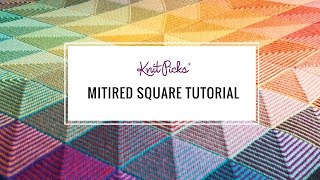 Learn to Knit a Mitered Square  Tutorial [upl. by Eceirtal38]