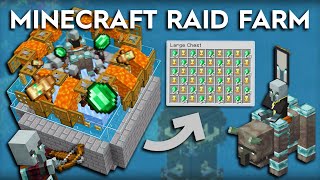 Minecraft Raid Farm  3300 Emerald Per Hour Redstone and More [upl. by Sibella]