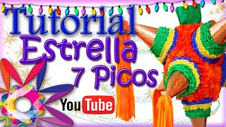 PIÑATA de ESTRELLA  PIÑATA NAVIDEÑA  HOW TO MAKE A PINATA [upl. by Harbison518]