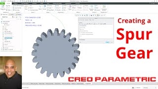 Creo Parametric  Spur Gear Design  Involute Curve [upl. by Imotih821]