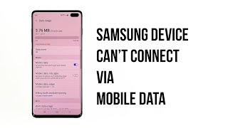 How to fix no mobile data or internet on a Samsung [upl. by Eisac]