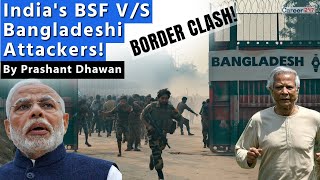 Sudden Clash at India Bangladesh Border  Indias BSF vs Bangladeshi Attackers [upl. by Dagmar663]