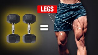 The Ultimate Leg Workout for Mass DUMBBELLS ONLY [upl. by Yanrahc]