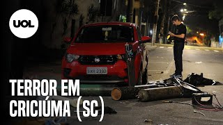 Terror em Criciúma moradores postam vídeos de ação de bandidos e tiroteio [upl. by Wenona]