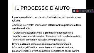 Lezione Carlotta Mozzana  Il processo di aiuto  Lt Servizio sociale [upl. by Ole]