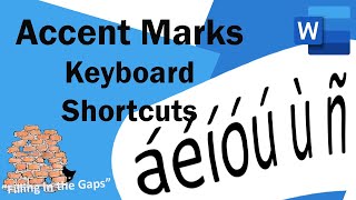 How to easily type accent marks over letters in MS Word  using the Keyboard [upl. by Eniamurt715]