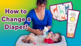 How to Diaper a Baby  Babylist [upl. by Haldes]